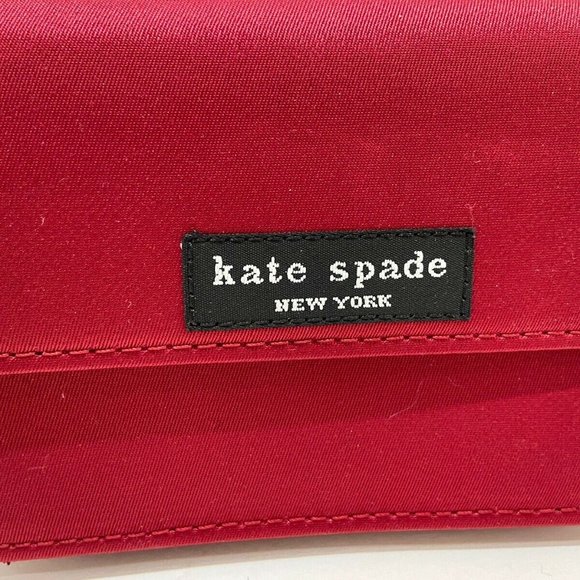 Kate Spade Red Satin Coin Wallet Keychain - Picture 2 of 8